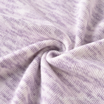 Tissu côtelé polyester viscose teint dans l&#39;espace brossé